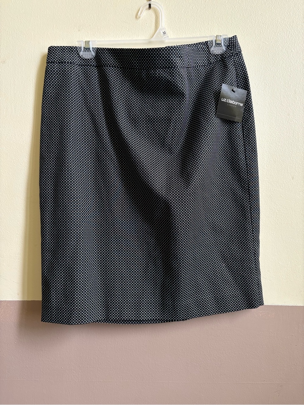 Liz Claiborne Black and White Dot Pencil Skirt
